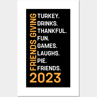 Friendsgiving Day Friends Funny Thanksgiving 2023 Friendship Posters and Art